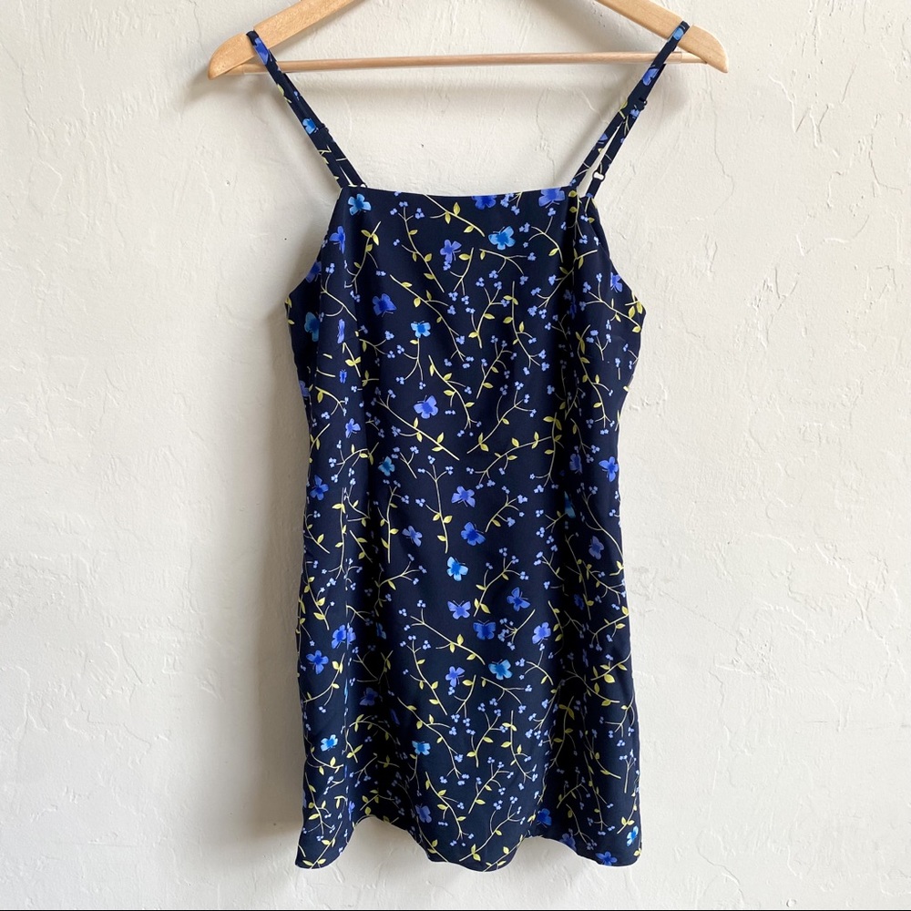 Vintage Y2K Floral Butterfly 2-In-1 Romper Dress